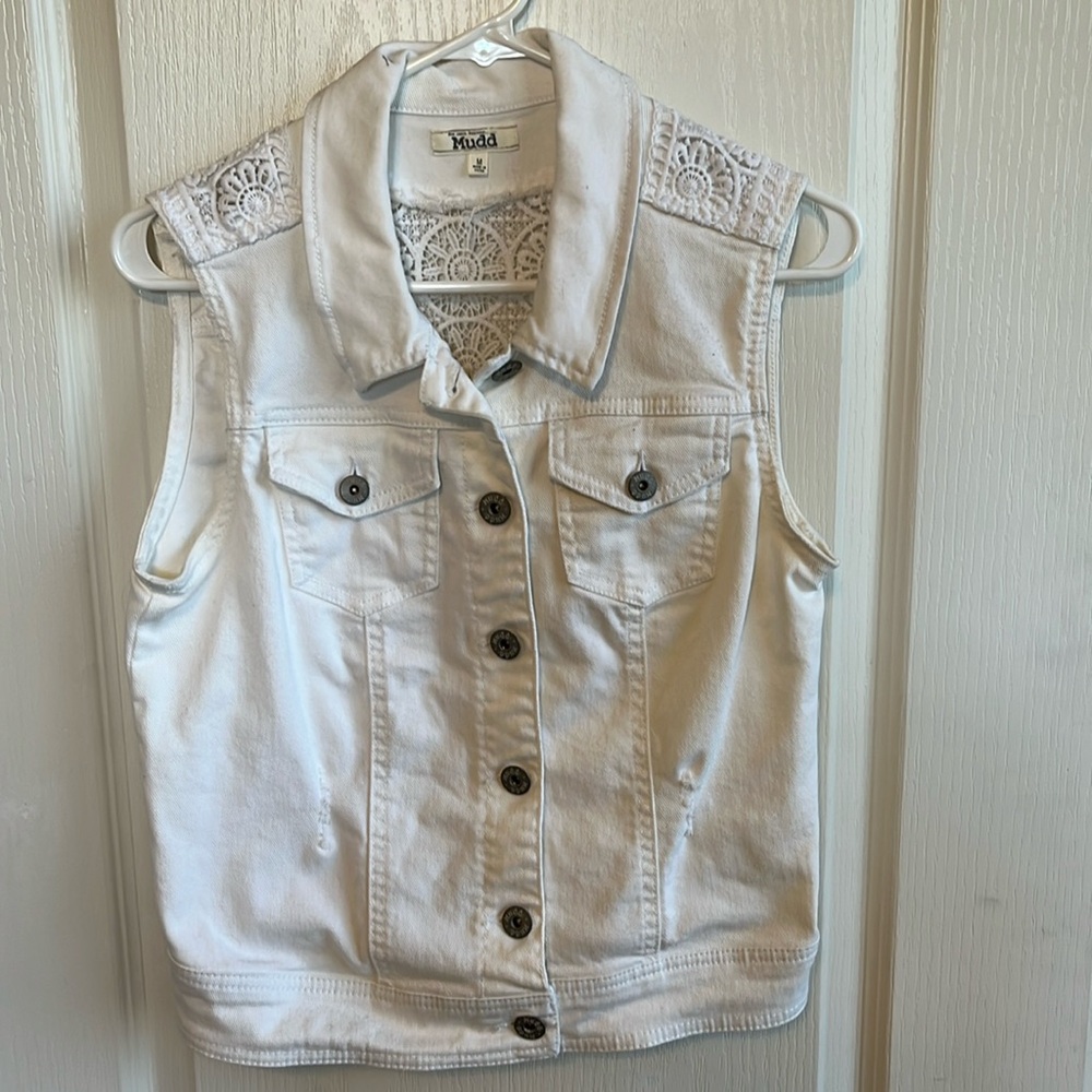 Mudd Lace Denim Vest